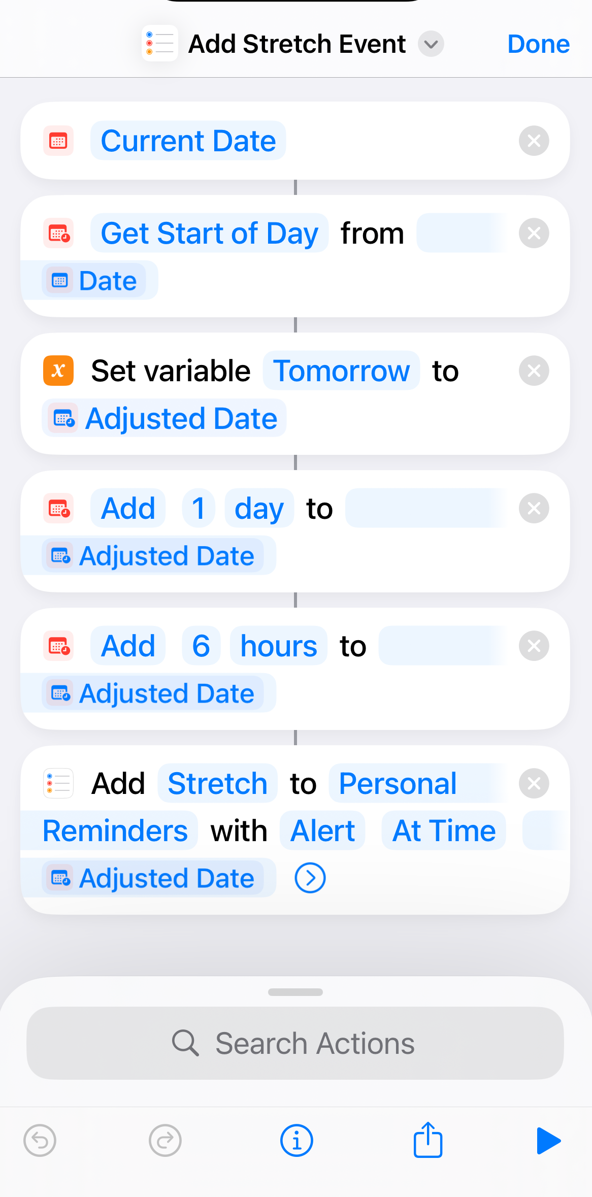 Shortcut creation